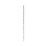 Pulsera de Oro 10K Estilo Fígaro 3x1 Pavé Italiano | Brazalete Sólido de Joyería Fina