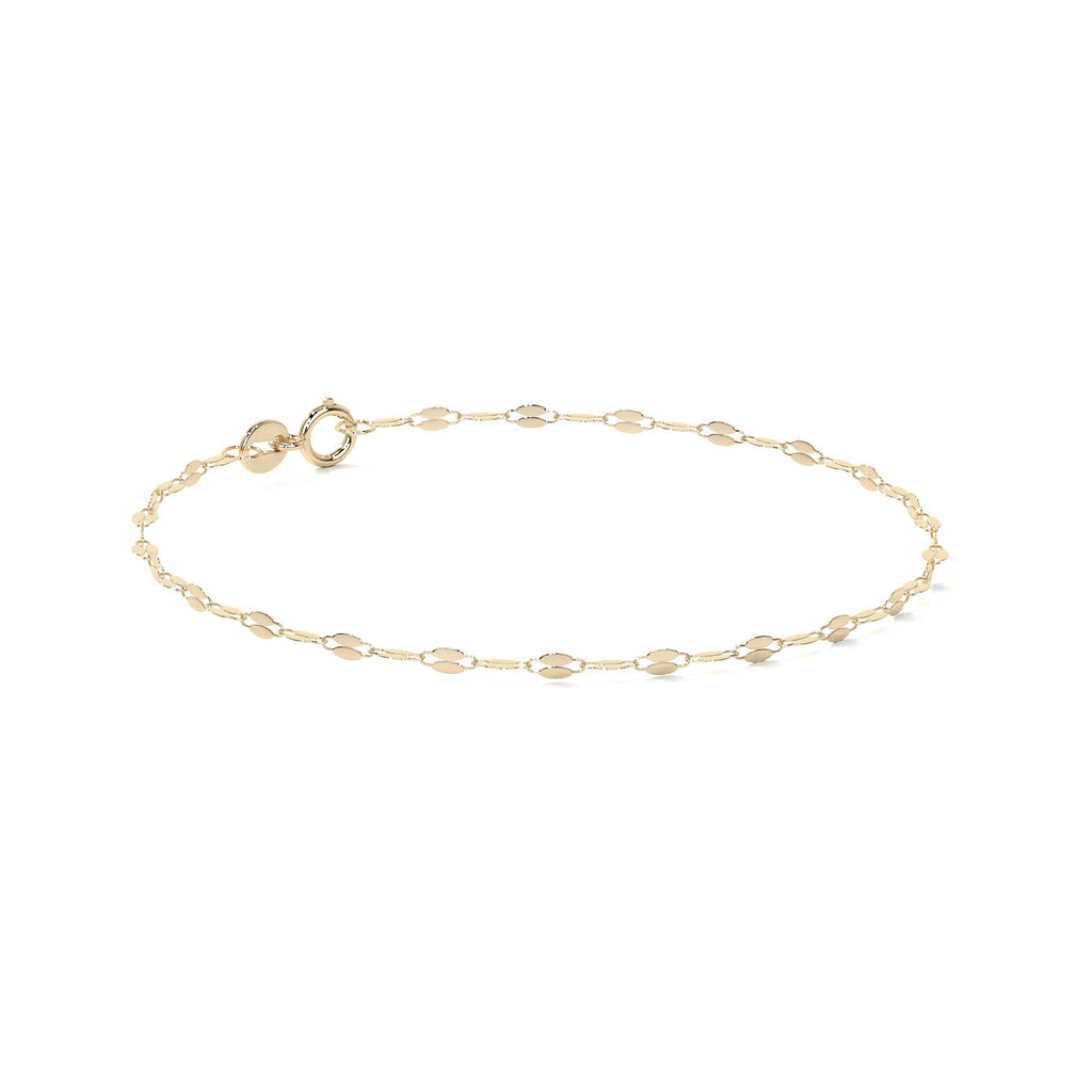 Esclava de Oro 10K Estilo Fígaro Serpentina Italiano | Pulsera Delicada de Joyería Fina