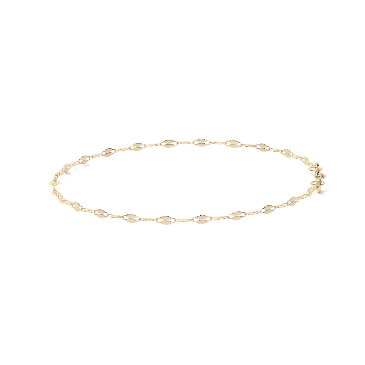 Esclava de Oro 10K Estilo Fígaro Serpentina Italiano | Pulsera Delicada de Joyería Fina