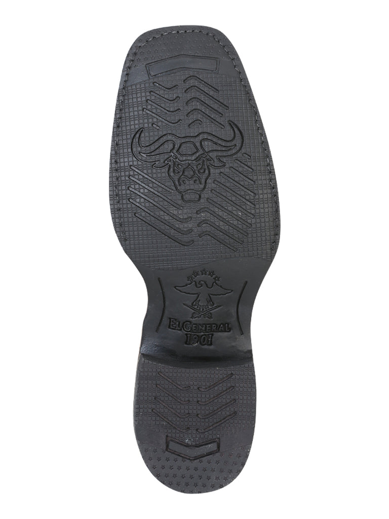 Bota Vaquera de Hombre El General Rodeo en Piel Crazy Color Negro 33305