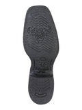 Bota Vaquera Rodeo Hombre El General Piel Crazy Bovino Negro - Modelo 33305