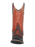 Bota Vaquera Rodeo Hombre El General Piel Crazy Bovino Negro - Modelo 33305