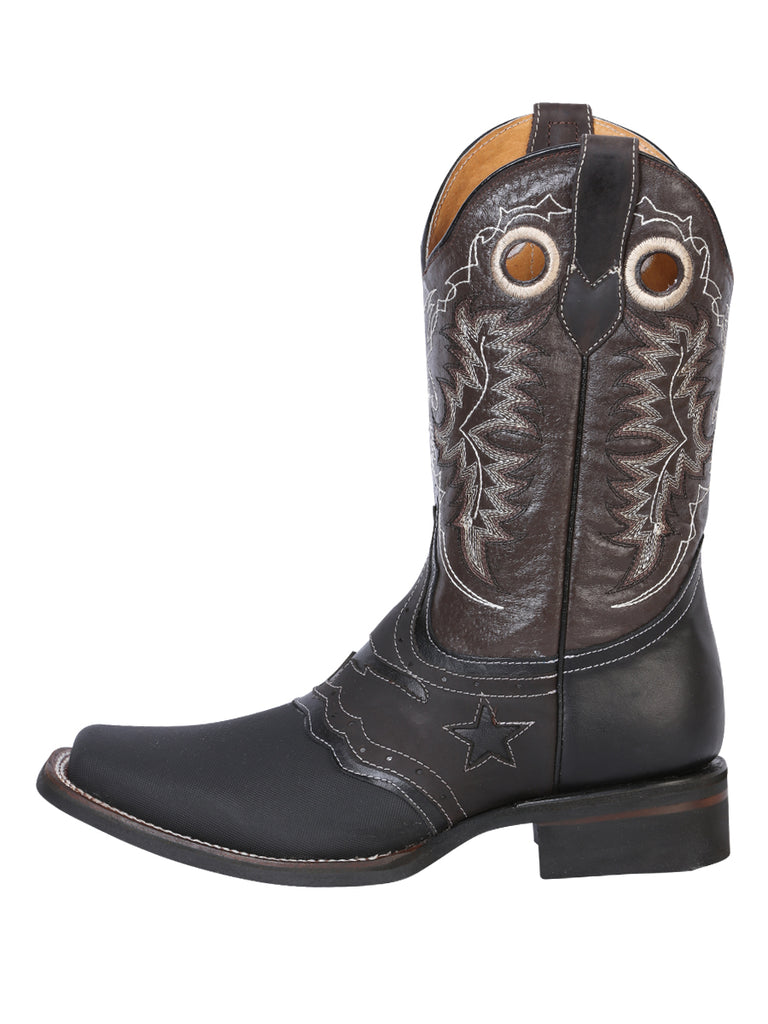 Bota Vaquera de Hombre El General Rodeo en Piel Color Negro 33308