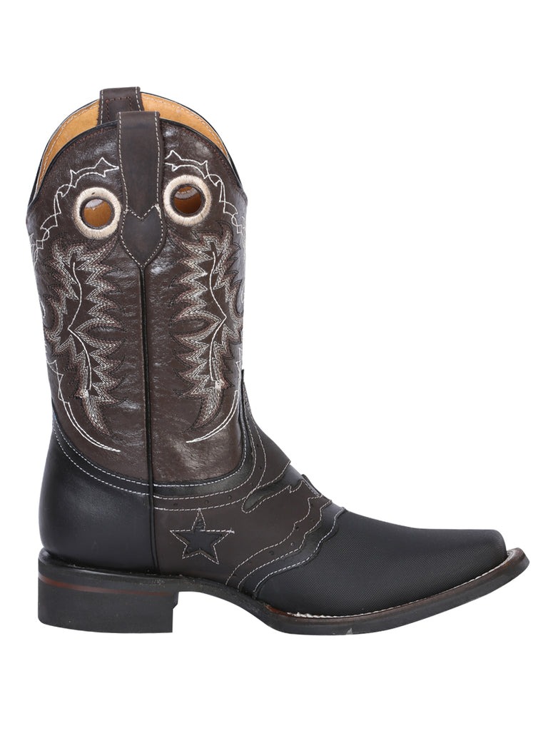 Bota Vaquera de Hombre El General Rodeo en Piel Color Negro 33308