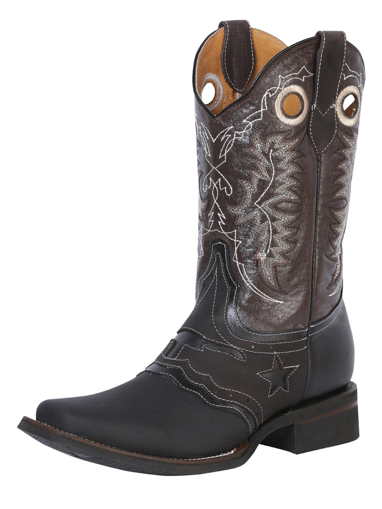 Bota Vaquera de Hombre El General Rodeo en Piel Color Negro 33308