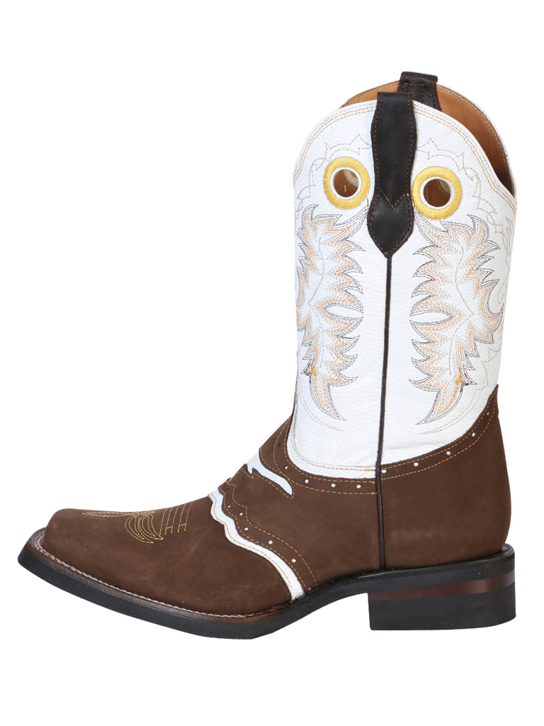 Bota Vaquera de Hombre El General Rodeo en Piel Crazy Color Camel 33313