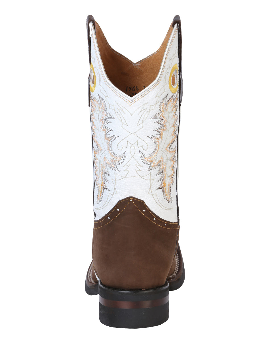 Bota Vaquera de Hombre El General Rodeo en Piel Crazy Color Camel 33313