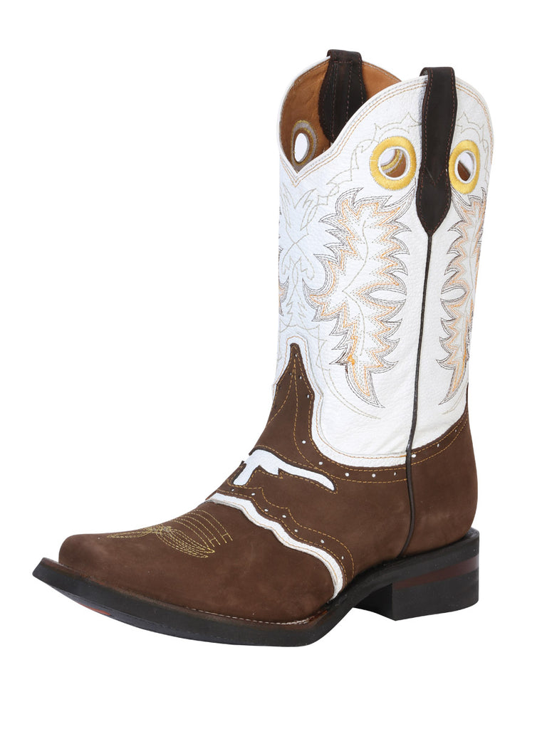 Bota Vaquera de Hombre El General Rodeo en Piel Crazy Color Camel 33313