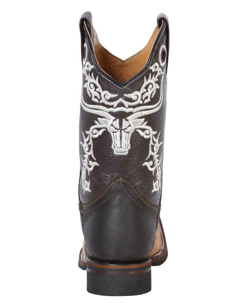 Bota Vaquera de Hombre El General Rodeo en Piel Crazy Color Miel/Café 33316