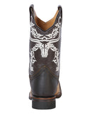 Bota Vaquera Rodeo Hombre El General Piel Crazy Bovino Miel/Café - Modelo 33316