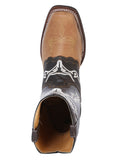 Bota Vaquera Rodeo Hombre El General Piel Crazy Bovino Miel/Café - Modelo 33316