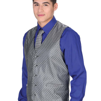 Vestido de Hombre El General SS15-JS5 Artesanal en 100% Poliéster Color Plata 34153