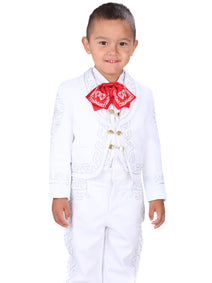 TRAJE CHARRO EL GENERAL CSK-2 100% POLYESTER WHITE/ WHITE/ RED 34263