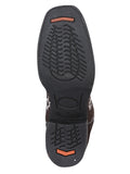 Bota Vaquera Rodeo Hombre El General Piel Crazy Bovino Camel/Chocolate - Modelo 34311