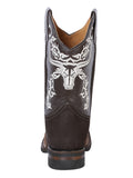 Bota Vaquera Rodeo Hombre El General Piel Crazy Bovino Camel/Chocolate - Modelo 34311