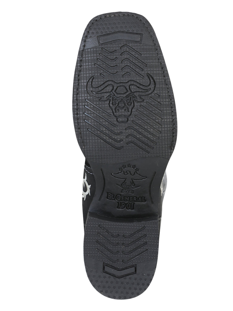 Bota Vaquera de Hombre El General Rodeo en Piel Crazy Color Negro 34313