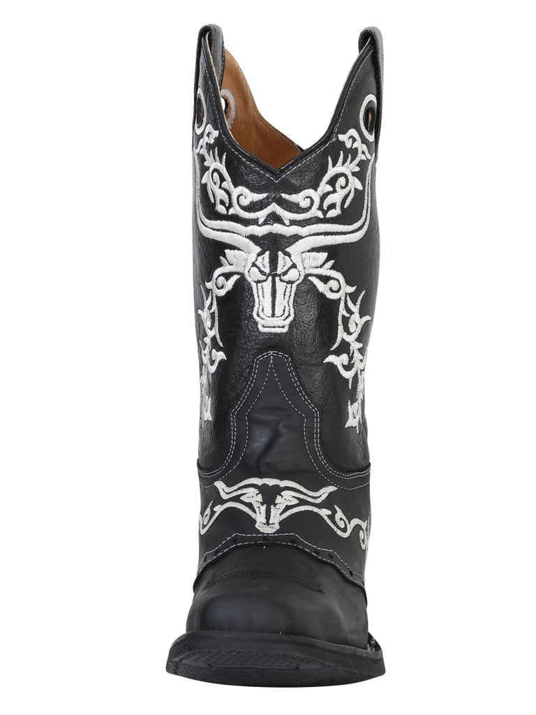 Bota Vaquera de Hombre El General Rodeo en Piel Crazy Color Negro 34313