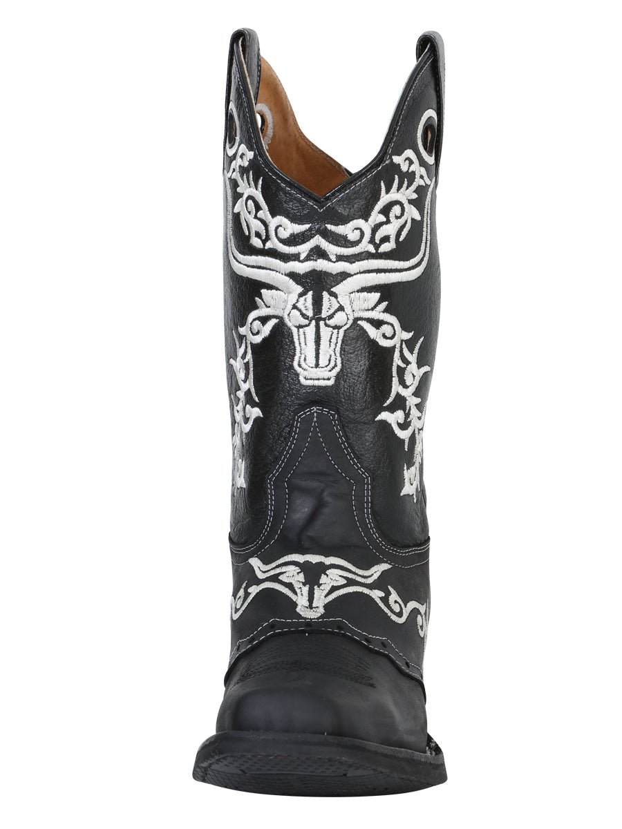 Bota Vaquera de Hombre El General Rodeo en Piel Crazy Color Negro 34313