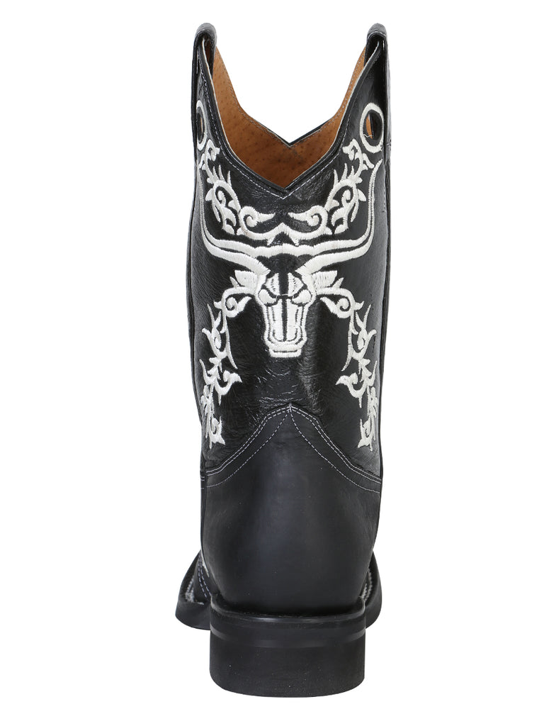 Bota Vaquera de Hombre El General Rodeo en Piel Crazy Color Negro 34313