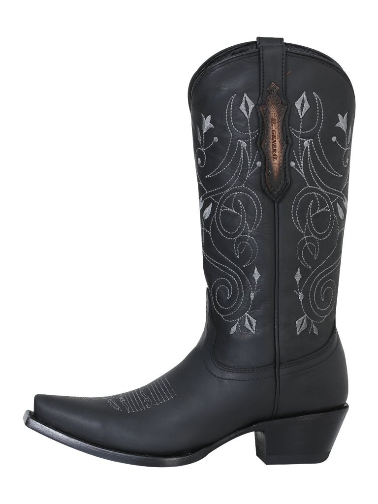 Bota Vaquera de Mujer El General en Piel Crazy Color Negro 34514