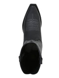 Bota Vaquera Mujer El General Edición Limitada Piel Crazy Bovino Negro - Modelo 34514