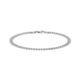 Pulsera De Plata 925 Barbarada 18cm Calibre 3.2mm Italiana