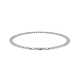 Pulsera De Plata 925 Barbarada 18cm Calibre 3.2mm Italiana