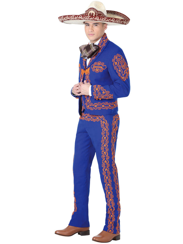TRAJE CHARRO EL GENERAL TCHC-801 WOVEN 70% POLYESTER 30% RAYON AZUL REY 35099