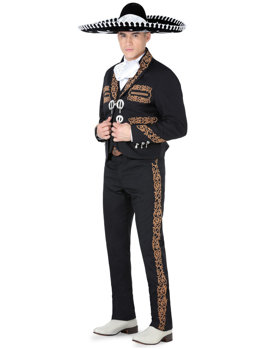 Traje Charro de Hombre El General TCHC-802 Charro en 70% Poliéster 30% Rayón Color Negro 35100