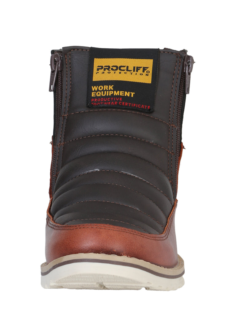 Bota de Mujer El General Trabajo en Piel Color Vino 35205