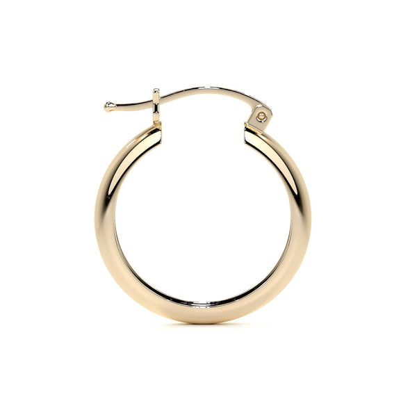 Arracada De Oro De 10k Lisa De 20 mm