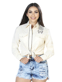 Camisa Vaquera Manga Larga El General Vqd051 65% Poliester 35% Algodon Beige 40477