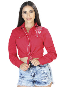 Camisa Vaquera Manga Larga El General Vqd051 65% Polyester 35% Algodon Rojo 40479