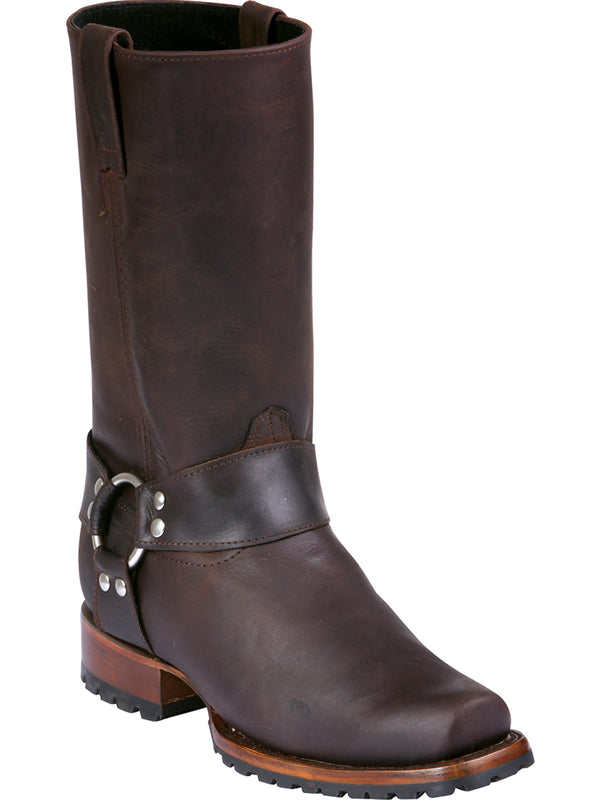 Bota Vaquera de Hombre El General en Piel Crazy Color Chocolate 40673