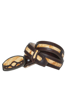 CINTO VAQUERO EXOTICO/A CENTENARIO CEN-C-7 MONSTER FISH VIDRIADO ESCAMA M ANT BRASS 40701