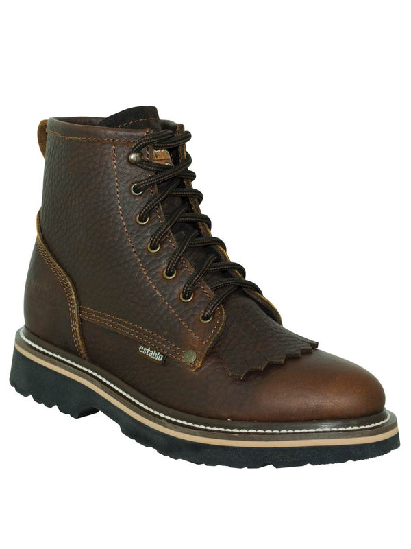 Establo Bull Fight Cowhide Bota - Café 40964