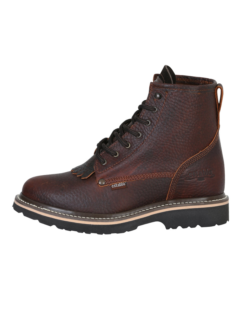 Bota de Mujer El General Trabajo en Piel Color Café 40964