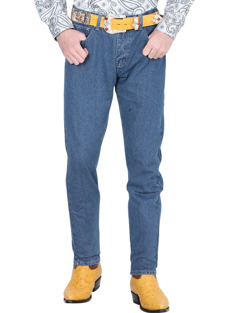 Pantalón de Mezclilla de Hombre El General AM002 en Mezclilla Color Azul Claro 41331