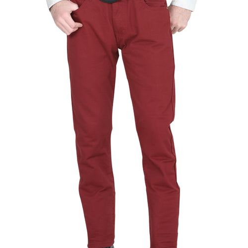 Pantalón de Mezclilla de Hombre El General AM005 en Mezclilla Color Vino 41333