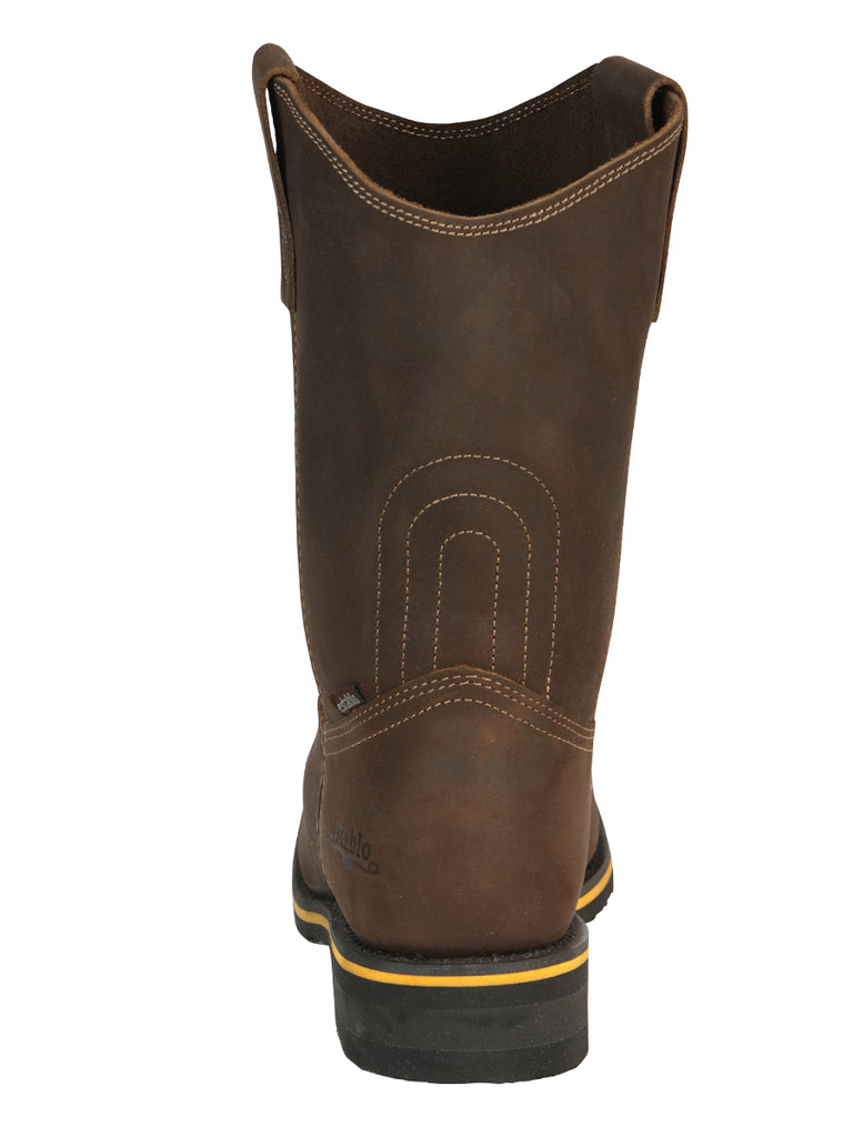 Establo Caballero Rodeo Bota - Loco Piel Beige con Punta de Acero 41544