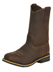 Establo Caballero Rodeo Bota - Loco Piel Beige con Punta de Acero 41544