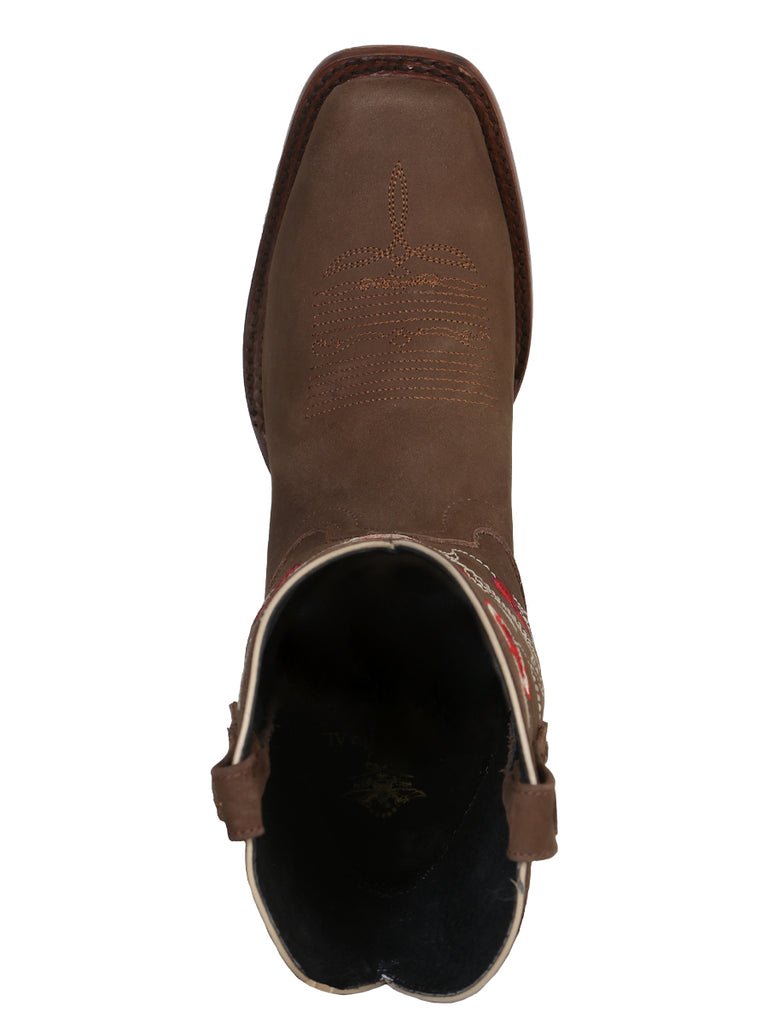 Bota Vaquera de Mujer El General Rodeo en Piel Bovino Nobuck Color Camel 41784