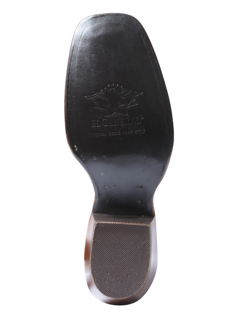 Bota Vaquera de Mujer El General Rodeo en Piel Crazy Color Chocolate 41785