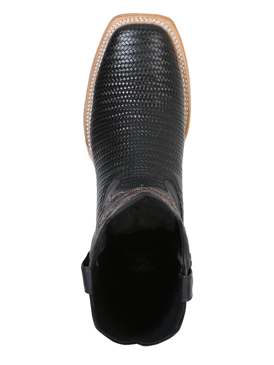 Bota Vaquera de Hombre El General Rodeo en Piel Color Negro 41790