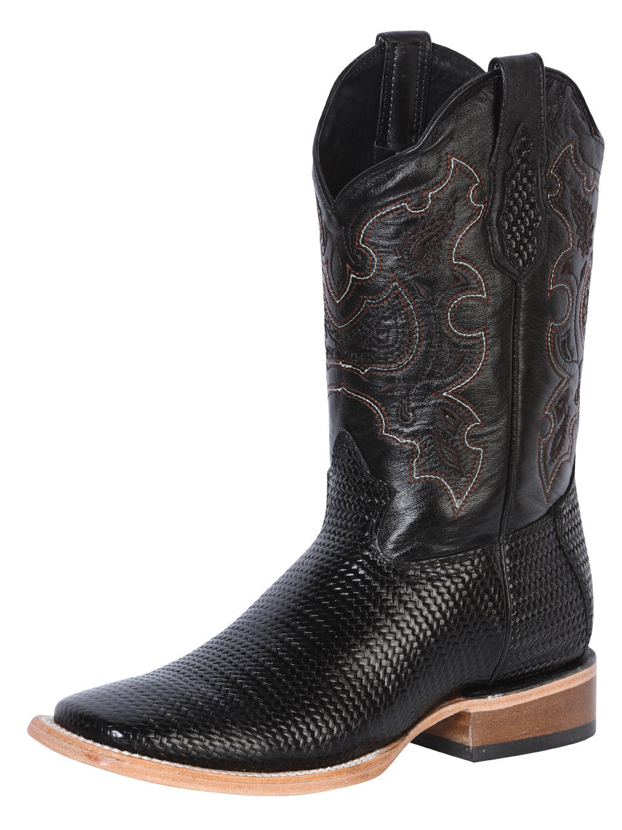 Bota Vaquera de Hombre El General Rodeo en Piel Color Negro 41790
