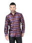 Camisa Casual M/ Larga Centenario 5 100% Poliester Rojo 41862
