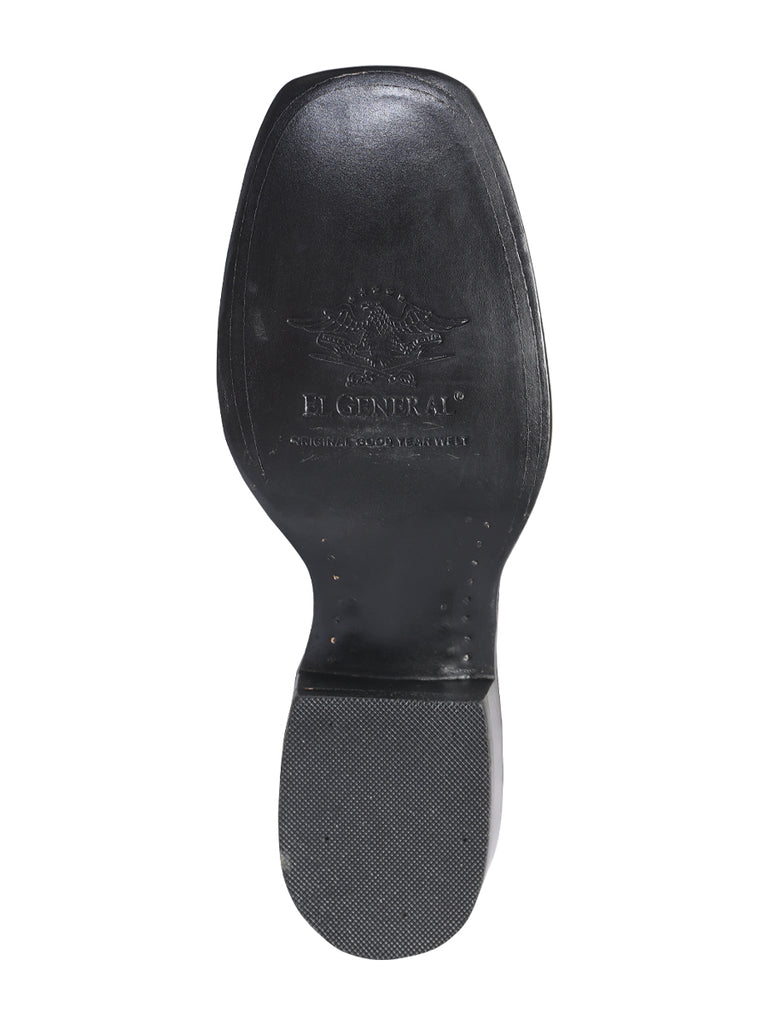 Bota Vaquera de Hombre El General Rodeo en Piel Color Negro 41901