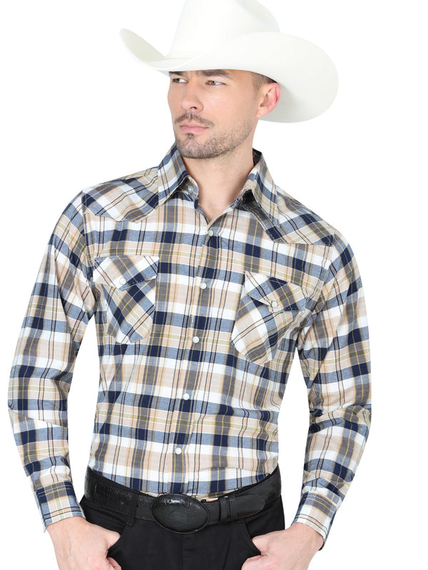 Camisa Vaquera de Hombre El General R2018-8 Manga Larga Casual en 60% Algodón 40% Poliéster Color Gris 41979