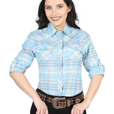 Camisa Vaquera de Mujer El General WR2018-5 Manga Larga Casual en 60% Algodón 40% Poliéster Color Azul 41980