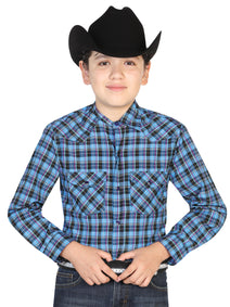 Camisa Vaquera Para Nino El General 2019-48 55% Algodón 45%Polyester Azul Rey 42320